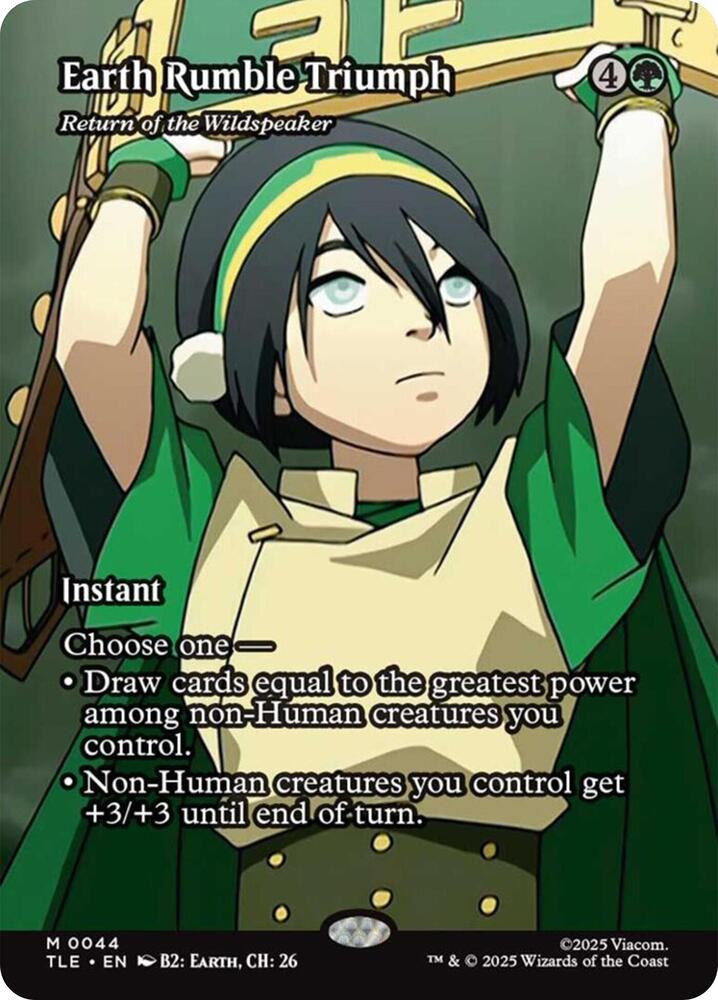 Earth Rumble Triumph - Return of the Wildspeaker (Borderless)-Avatar: The Last Airbender: Eternal-Legal-M-Normal