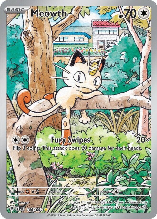 Meowth-ME02: Phantasmal Flames-Illustration Rare-Holofoil