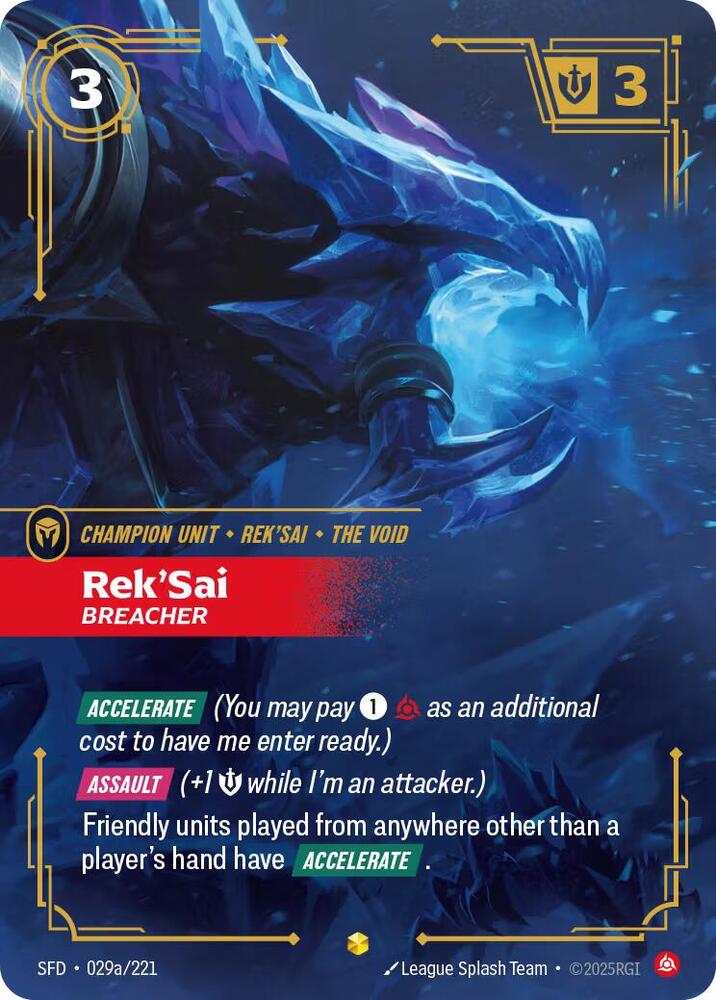 Rek'Sai, Breacher (Alternate Art)-Spiritforged-Showcase-Foil