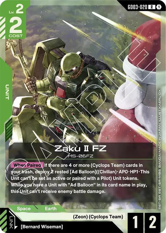 Zaku II FZ-Steel Requiem-Rare-Holofoil