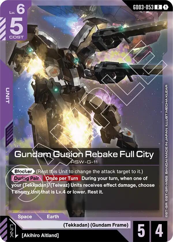 Gundam Gusion Rebake Full City-Steel Requiem-Rare-Holofoil