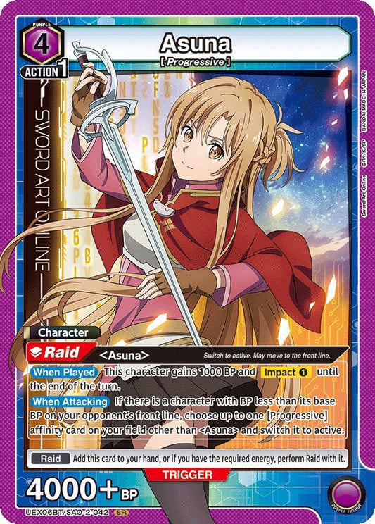 Asuna (042)-UEX06BT: Sword Art Online Vol.2-Super Rare-Foil
