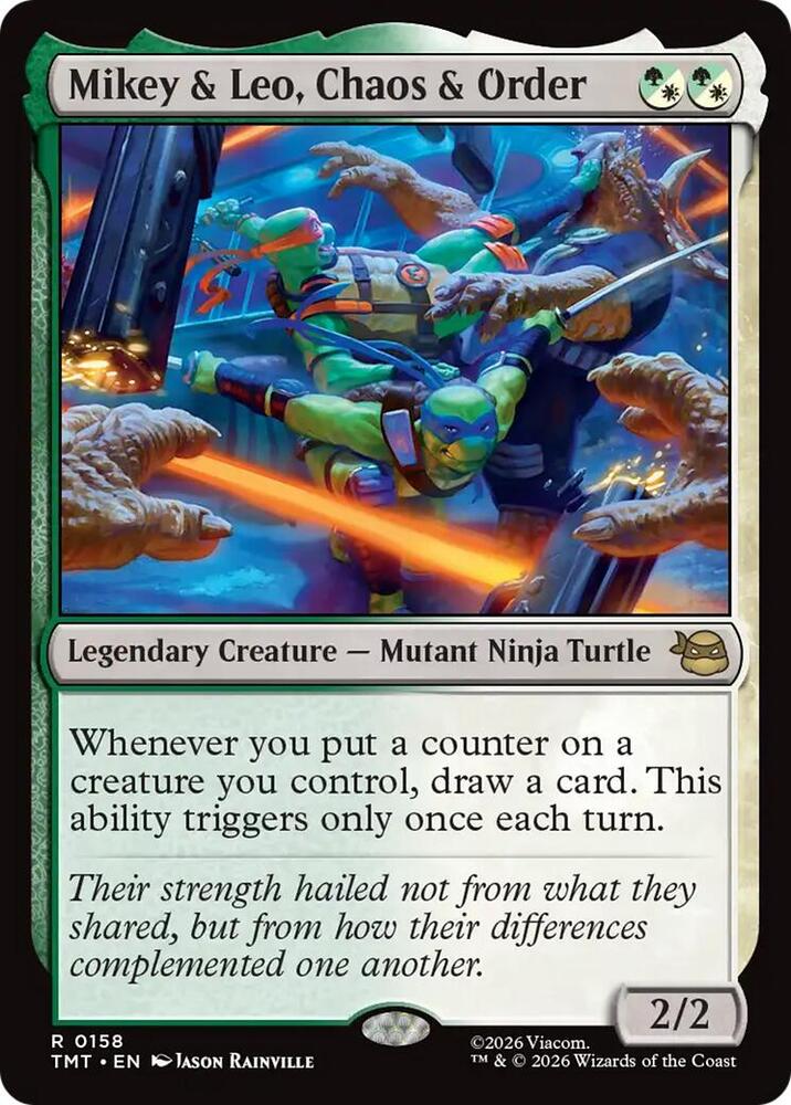 Mikey & Leo, Chaos & Order-Teenage Mutant Ninja Turtles-R-Foil
