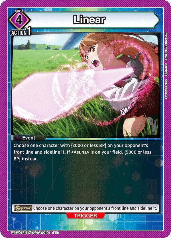 Linear-UEX06BT: Sword Art Online Vol.2-Rare-Foil