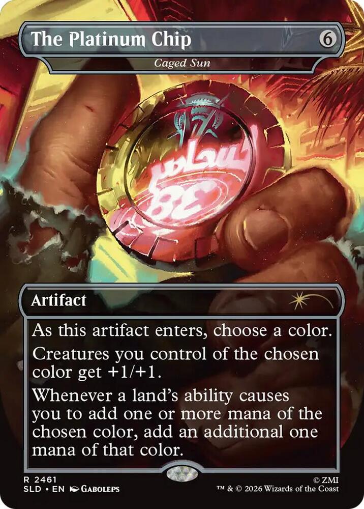 The Platinum Chip - Caged Sun-Secret Lair Drop Series-R-Foil