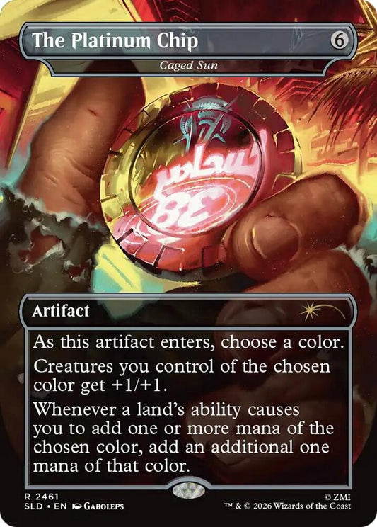 The Platinum Chip - Caged Sun-Secret Lair Drop Series-R-Foil