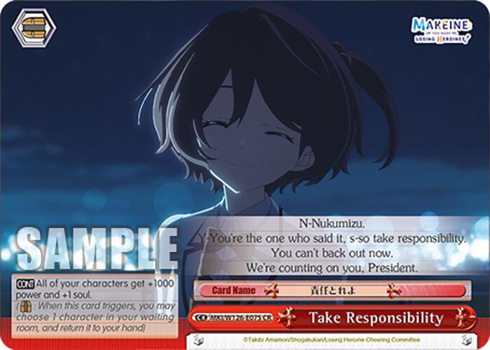 Take Responsibility-Makeine: Too Many Losing Heroines!-Climax Rare-Normal