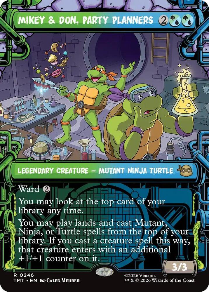 Mikey & Don, Party Planners (Showcase)-Teenage Mutant Ninja Turtles-R-Foil