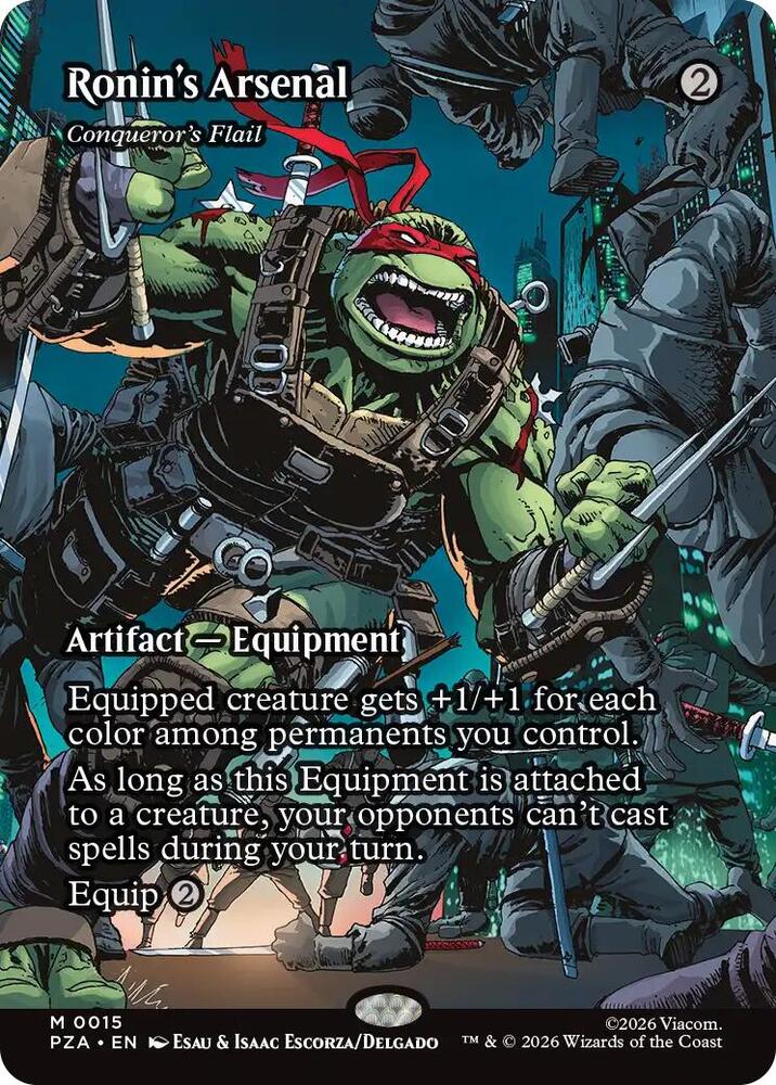 Ronin's Arsenal - Conqueror's Flail (Borderless)-Teenage Mutant Ninja Turtles Source Material-M-Foil