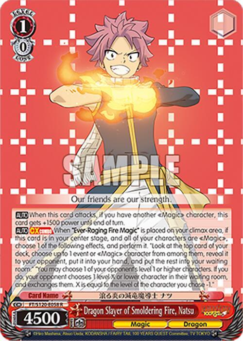 Dragon Slayer of Smoldering Fire, Natsu-FAIRY TAIL 100 YEARS QUEST-Rare-Normal