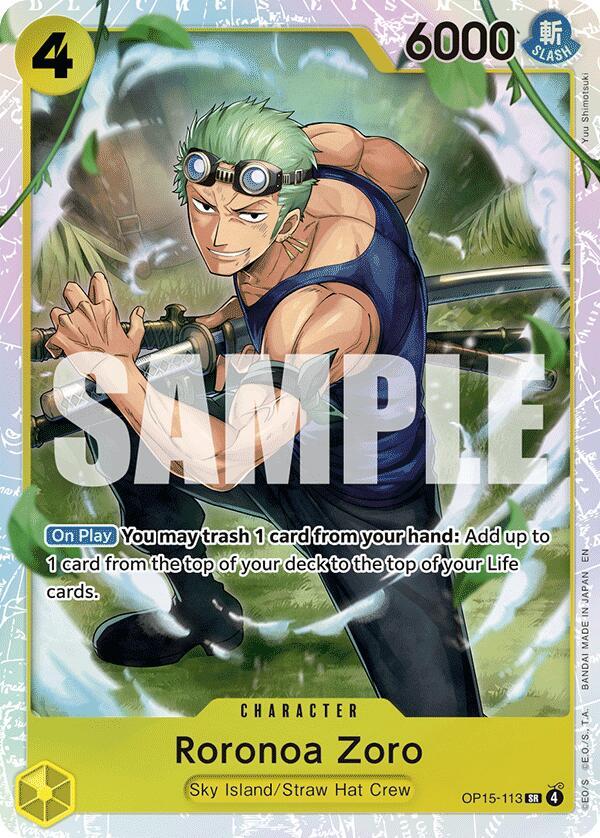 Roronoa Zoro (OP15-113)-Adventure on Kami's Island-SR-Foil