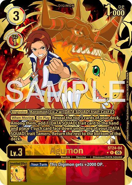 Agumon (Rare Pull)-Starter Deck 24: Data Squad-Rare-Foil