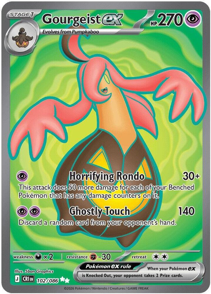 Gourgeist ex - 102/086-ME04: Chaos Rising-Ultra Rare-Holofoil