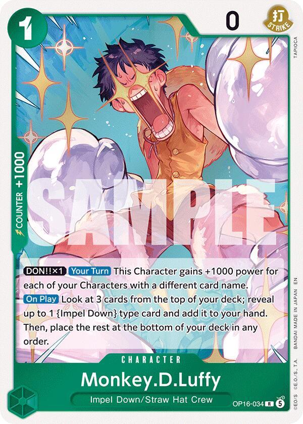 Monkey.D.Luffy (034)-The Time of Battle-R-Foil