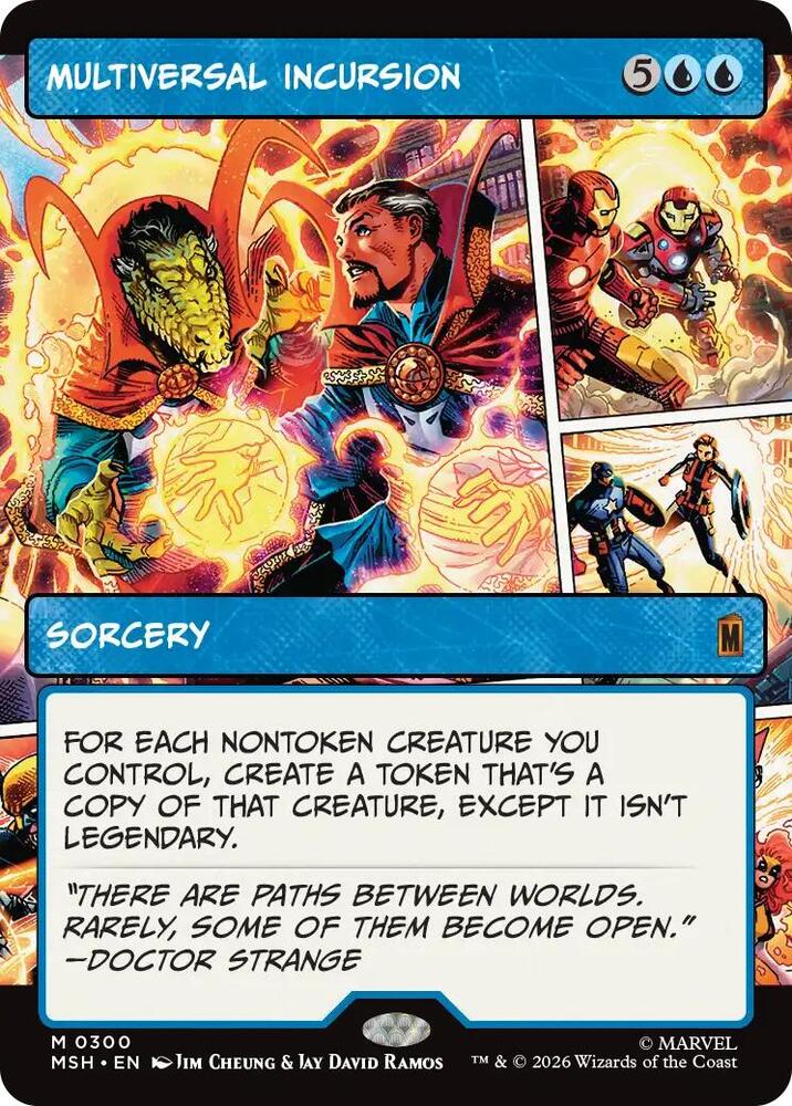 Multiversal Incursion (Borderless)-Marvel Super Heroes-M-Foil