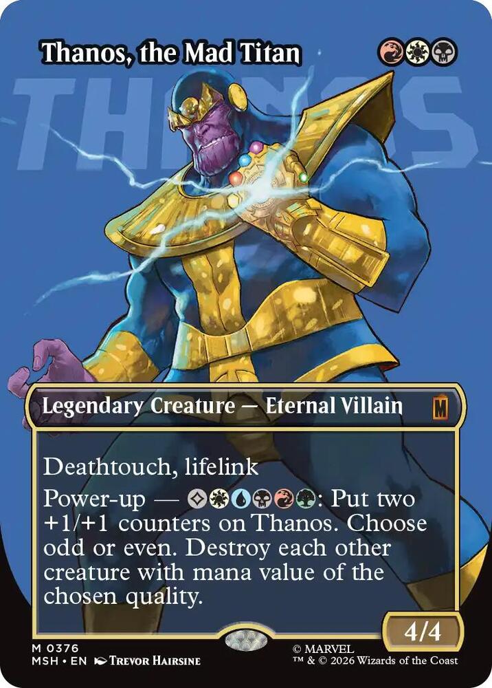 Thanos, the Mad Titan (Borderless) (0376)-Marvel Super Heroes-M-Foil