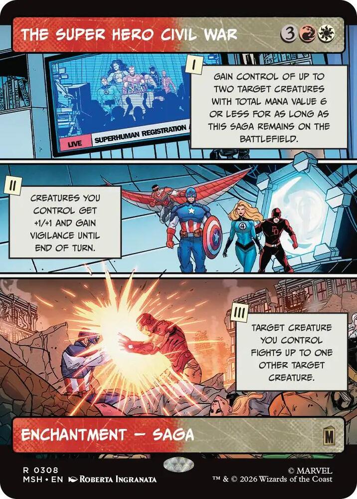 The Super Hero Civil War (Borderless)-Marvel Super Heroes-R-Foil