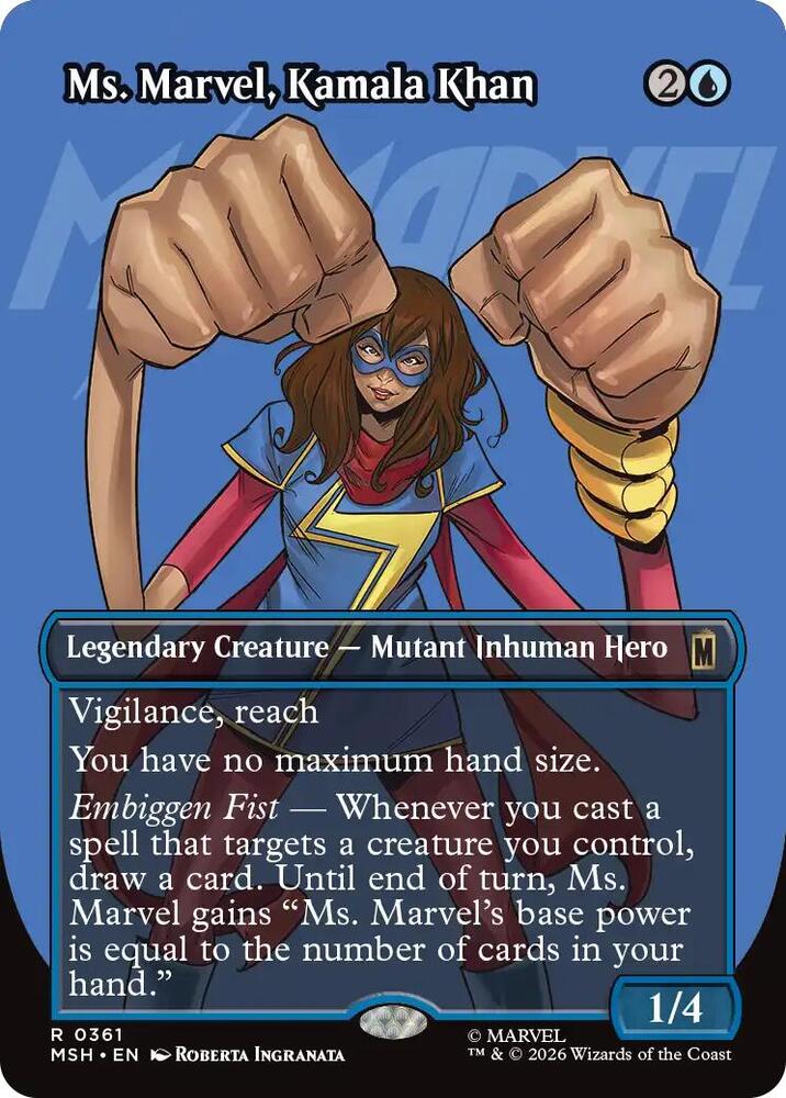 Ms. Marvel, Kamala Khan (Borderless)-Marvel Super Heroes-R-Normal