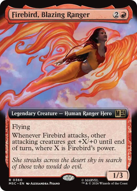 Firebird, Blazing Ranger (Extended Art)-Commander: Marvel Super Heroes-R-Normal