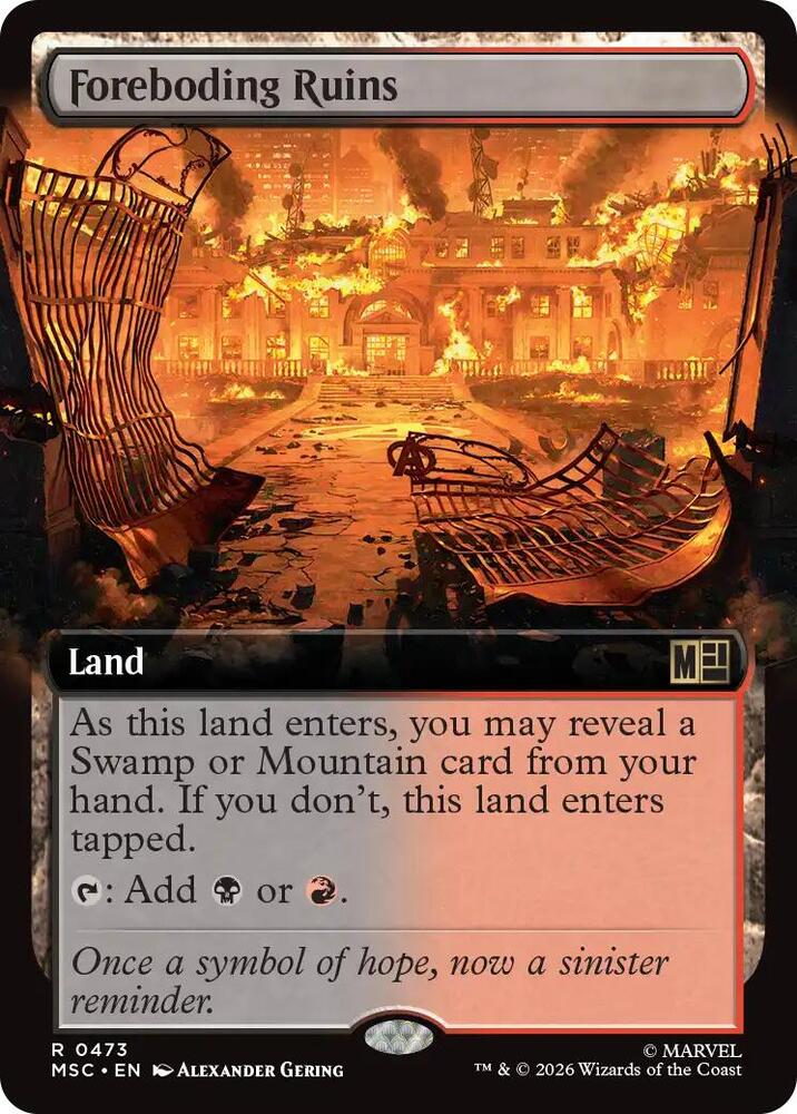 Foreboding Ruins (Extended Art)-Commander: Marvel Super Heroes-R-Normal