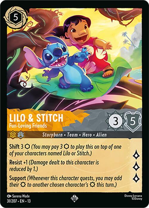 Lilo & Stitch - Fun-Loving Friends-Attack of the Vine!-Super Rare-Cold Foil