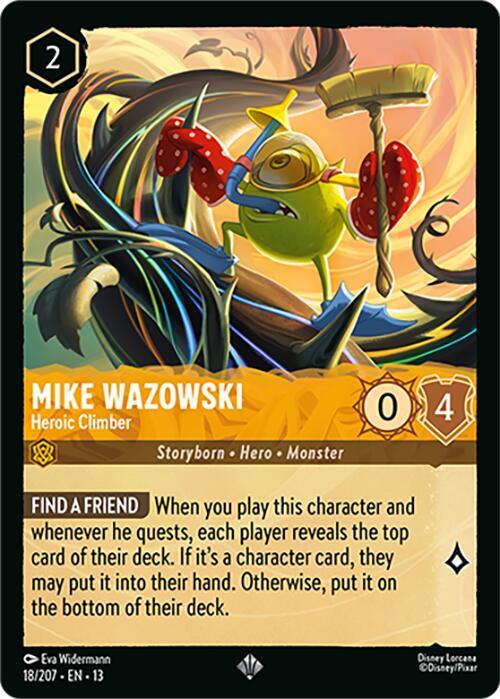 Mike Wazowski - Heroic Climber-Attack of the Vine!-Super Rare-Cold Foil