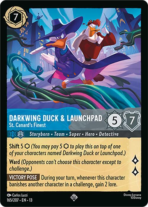 Darkwing Duck & Launchpad - St. Canard's Finest-Attack of the Vine!-Super Rare-Cold Foil