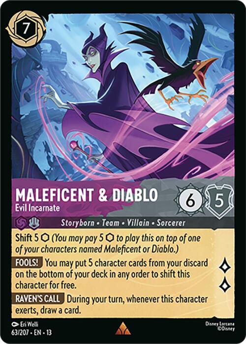 Maleficent & Diablo - Evil Incarnate-Attack of the Vine!-Rare-Cold Foil
