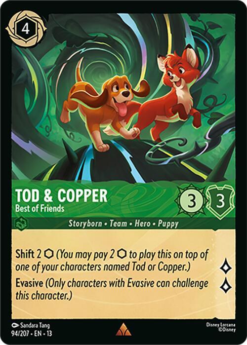 Tod & Copper - Best of Friends-Attack of the Vine!-Rare-Cold Foil
