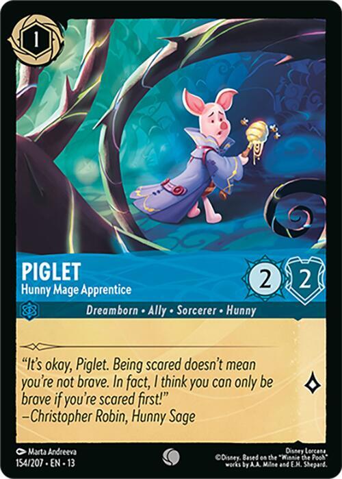 Piglet - Hunny Mage Apprentice-Attack of the Vine!-Common-Cold Foil