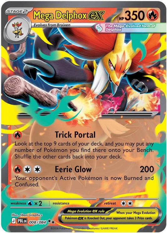 Mega Delphox ex-ME05: Pitch Black-Double Rare-Holofoil