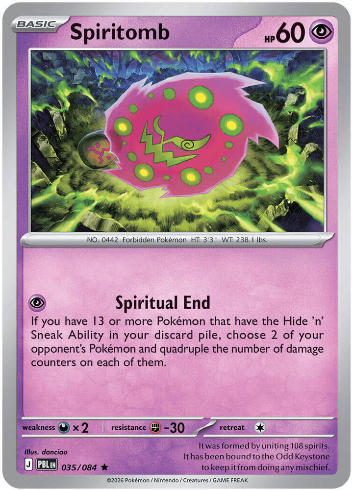 Spiritomb-ME05: Pitch Black-Rare-Reverse Holofoil