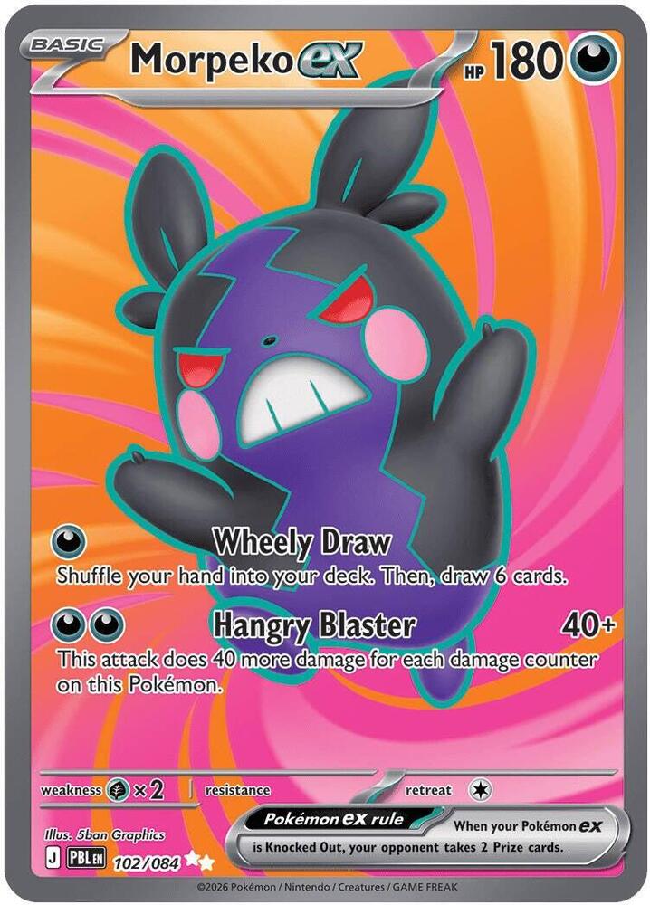 Morpeko ex - 102/084-ME05: Pitch Black-Ultra Rare-Holofoil