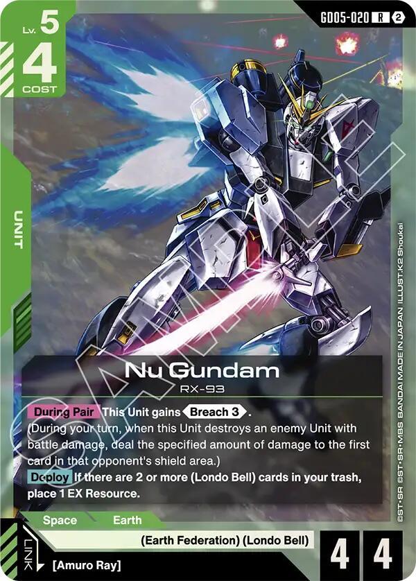 Nu Gundam (GD05-020)-Freedom Ascension-Rare-Holofoil