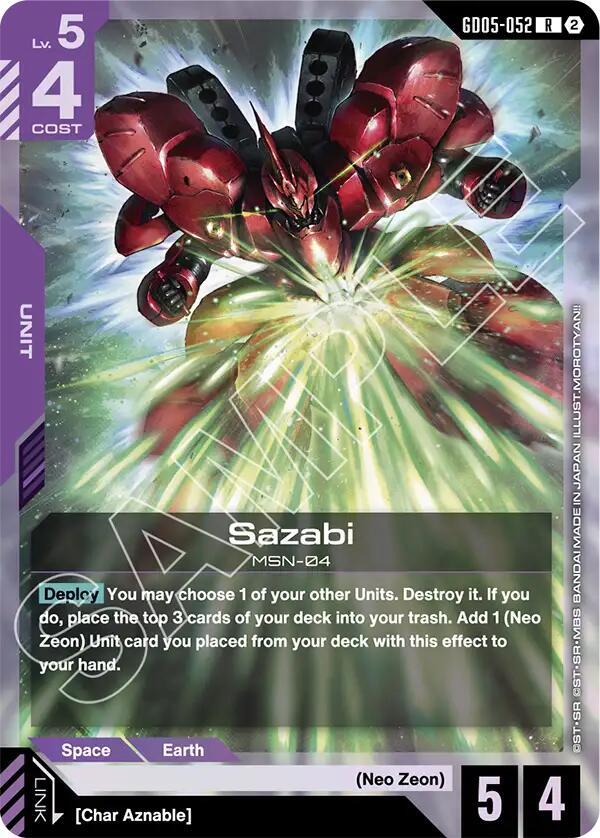 Sazabi (GD05-052)-Freedom Ascension-Rare-Holofoil