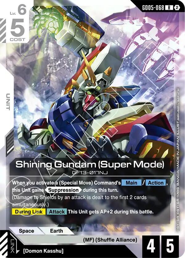 Shining Gundam (Super Mode)-Freedom Ascension-Rare-Holofoil