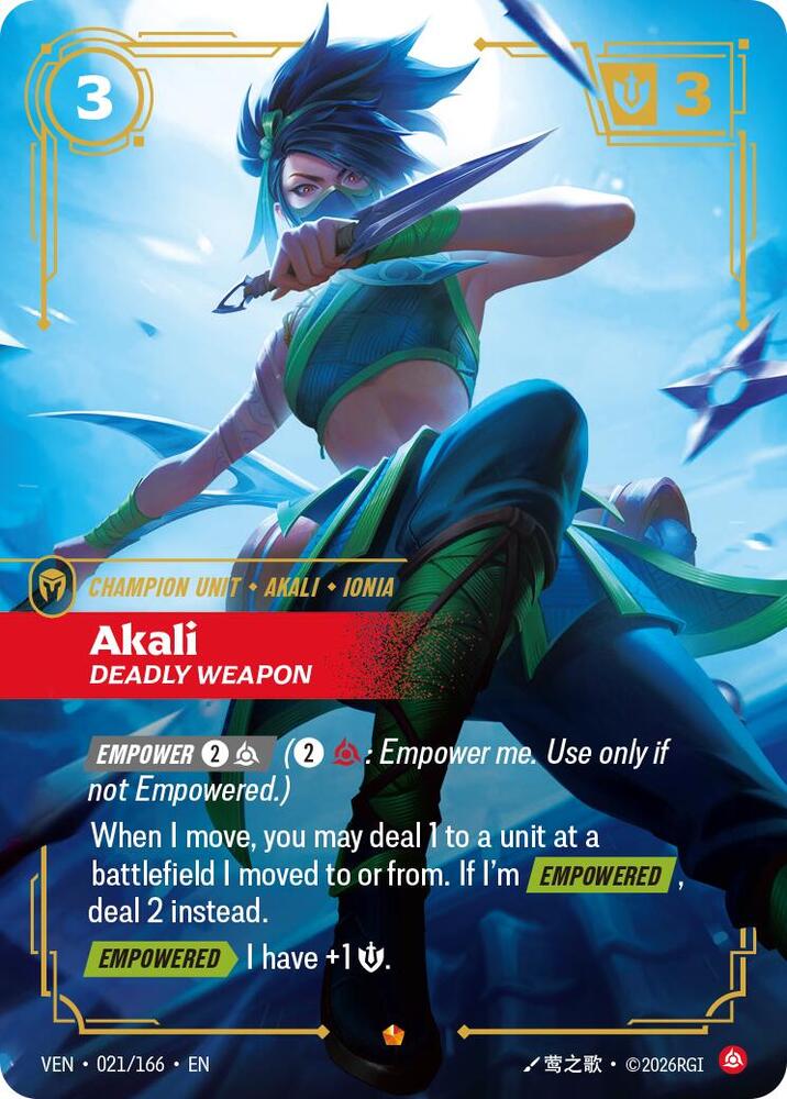 Akali - Deadly Weapon-Vendetta-Epic-Foil
