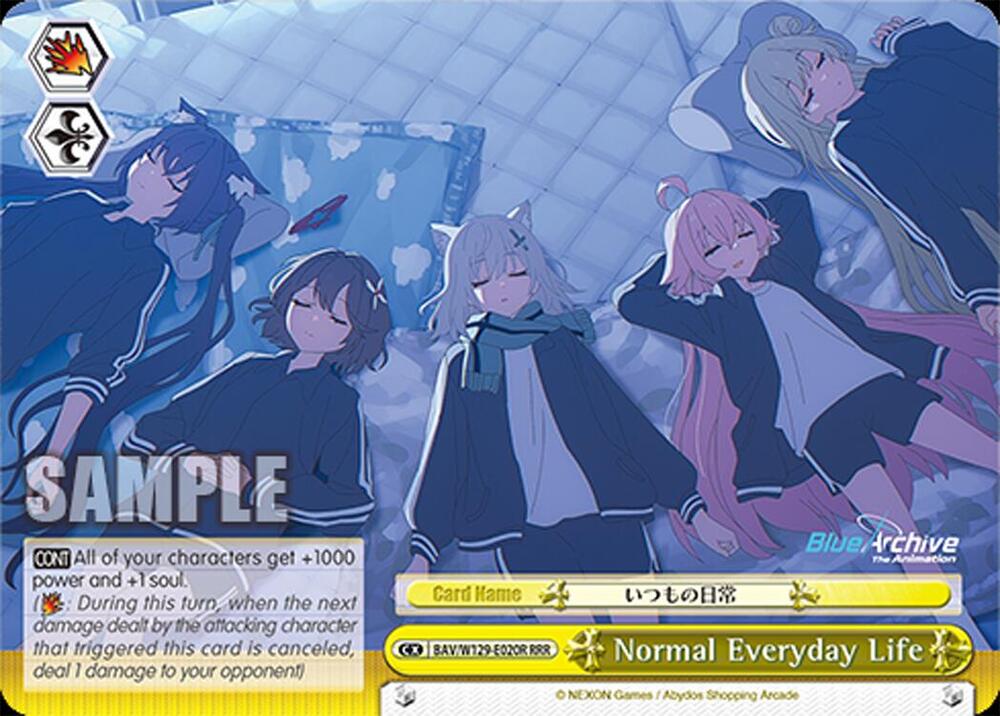 Normal Everyday Life (RRR)-Blue Archive The Animation-Triple Rare-Normal