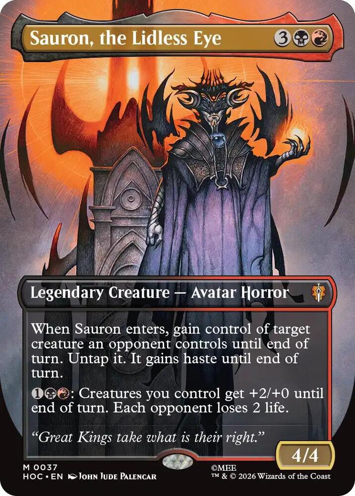 Sauron, the Lidless Eye (Borderless)-The Hobbit: Eternal-Legal-M-Foil
