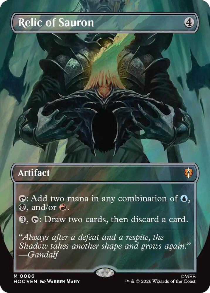 Relic of Sauron (Borderless) (Surge Foil)-The Hobbit: Eternal-Legal-M-Foil