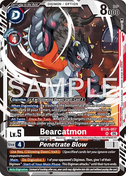 Bearcatmon // Penetrate Blow-Timeless Bonds-Super Rare-Foil