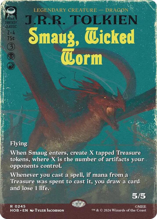 Smaug, Wicked Worm (Borderless)-The Hobbit-R-Foil