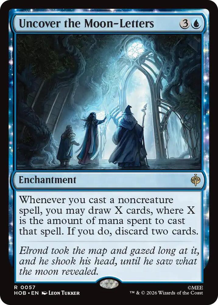 Uncover the Moon-Letters-The Hobbit-R-Foil