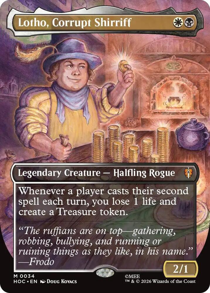Lotho, Corrupt Shirriff (Borderless)-The Hobbit: Eternal-Legal-M-Foil