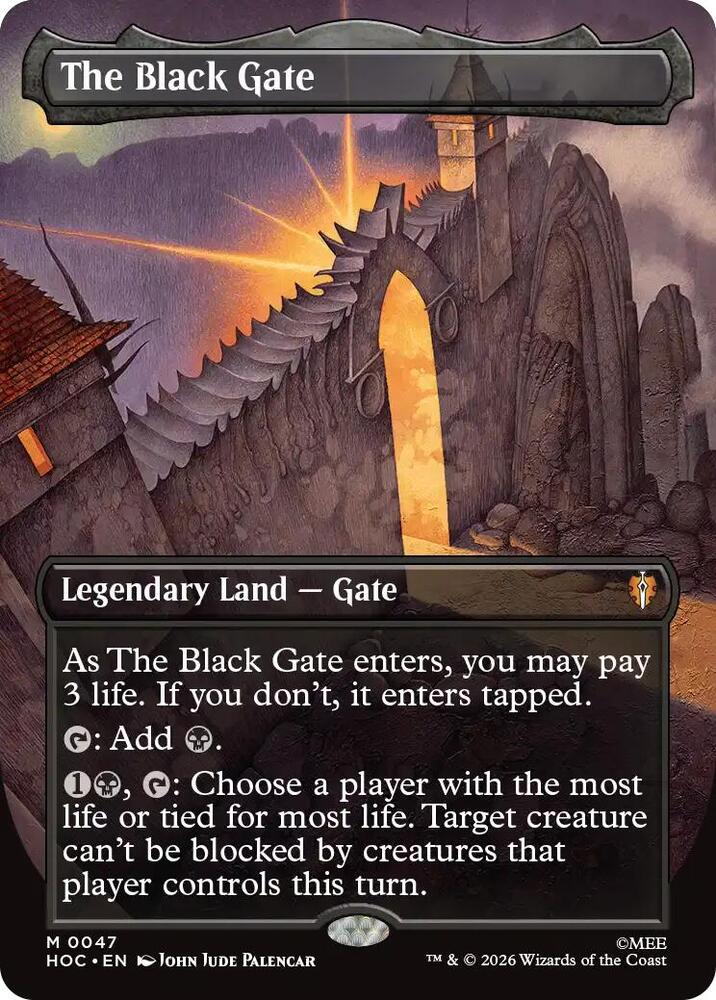 The Black Gate (Borderless)-The Hobbit: Eternal-Legal-M-Foil