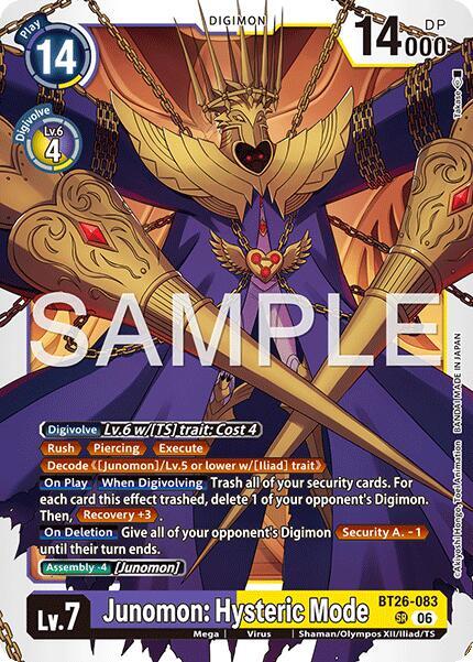 Junomon: Hysteric Mode-Timeless Bonds-Super Rare-Foil