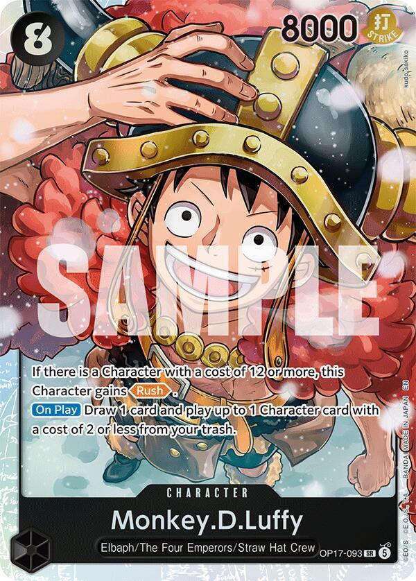 Monkey.D.Luffy (093)-The World's Strongest Warriors-SR-Foil