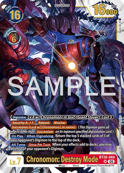 Chronomon: Destroy Mode-Timeless Bonds-Ultimate Rare-Foil