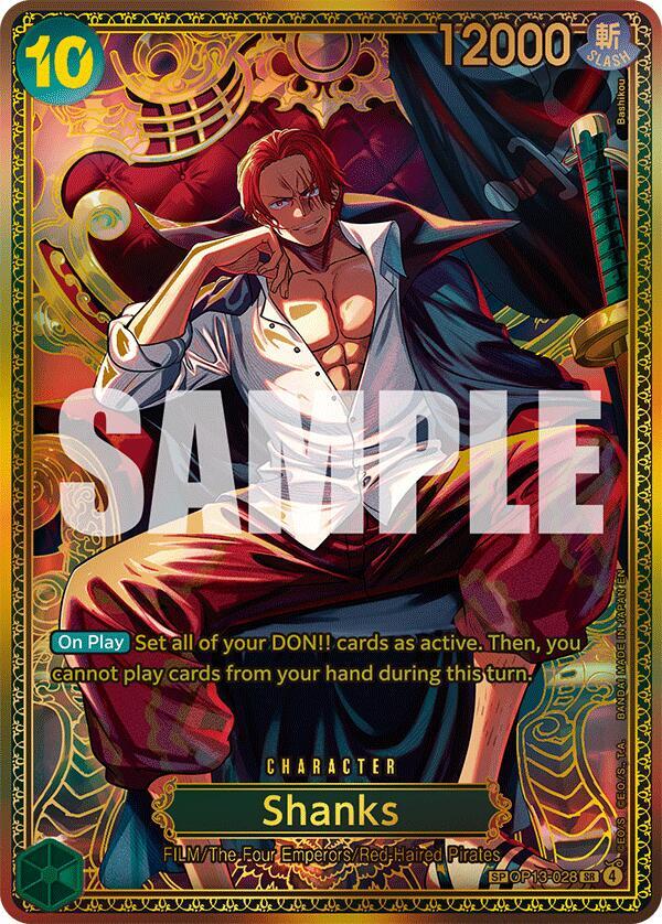 Shanks (OP13-028) (SP)-The World's Strongest Warriors-SR-Foil