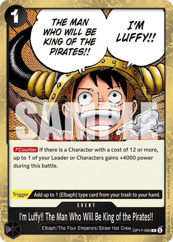 I'm Luffy!! The Man Who Will Be King of the Pirates!!-The World's Strongest Warriors-R-Foil